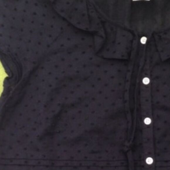 J CREW Swiss Dot Ruffle Cotton Shirt - Picture 8 of 14